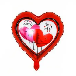 Globo de corazón con diseño de 18" 02