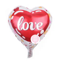 Globo de corazón con diseño de 18" 03