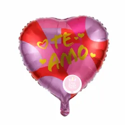 Globo de corazón con diseño de 18" 04