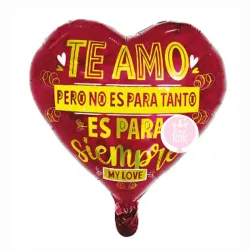 Globo de corazón con diseño de 18" 05