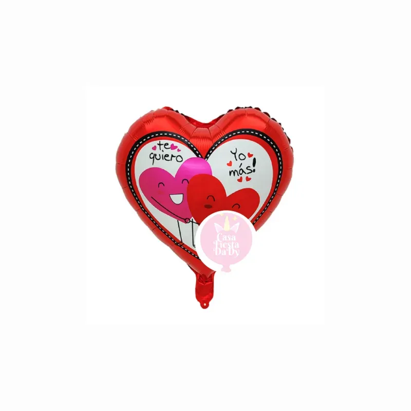 Globo de corazón con diseño de 5" 01