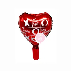 Globo de corazón con diseño de 5" 02