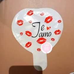 Globo de corazón con diseño de 5" 09