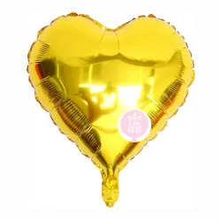 Globo de corazón dorado de 10"
