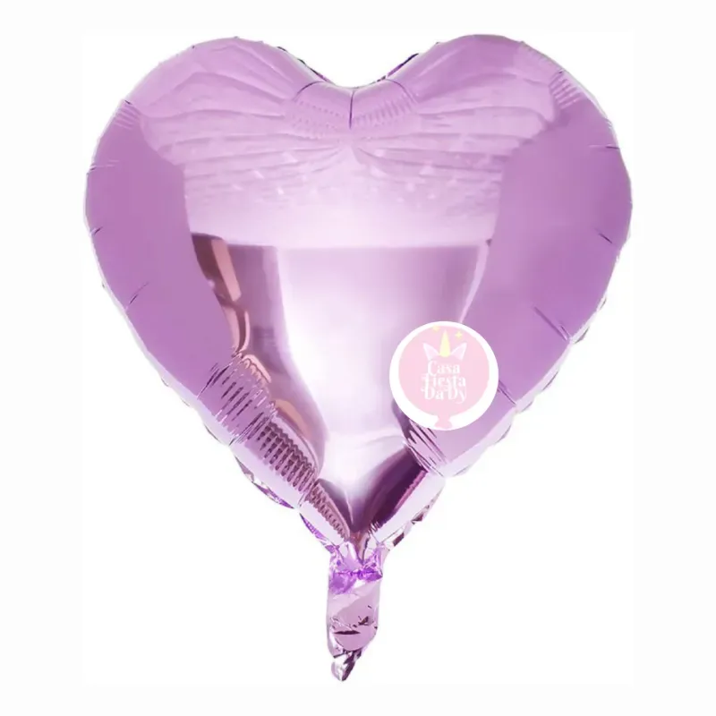 Globo de corazón lila de 10"