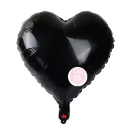 Globo de corazón negro de 10"