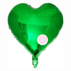 Globo de corazón verde de 18"