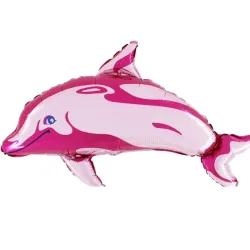 Globo de delfín rosado de 40"