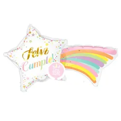 Globo de estrella con arcoíris de 40"