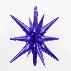 Globo de estrella morado de 12 puntas