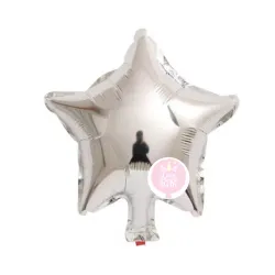 Globo de estrella plateado de 10"