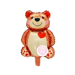 Globo de oso con corazón de 14"