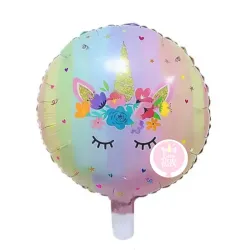Globo redondo de unicornio de 18" 02