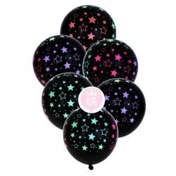 Set de globos con estrellas de 6pcs