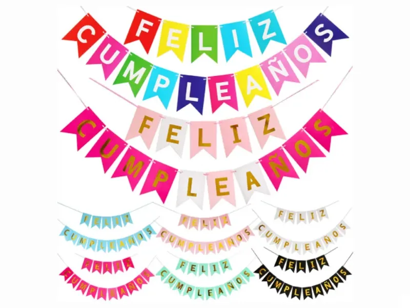Banderines de feliz cumpleaños 