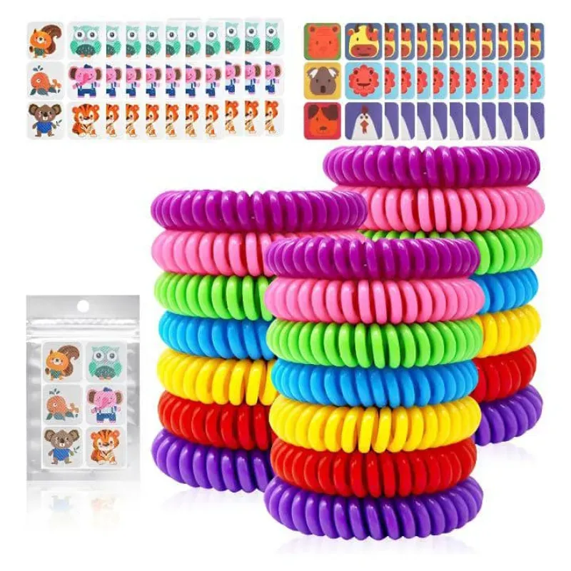 Combo de pulseras y parches repelentes de mosquitos