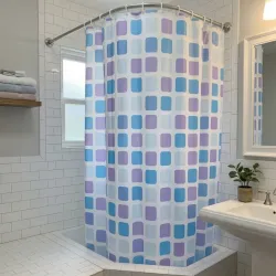 Cortina de baño de cuadros