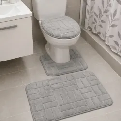 Set de baño de tres piezas (Gris)