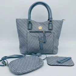 Set de bolso, cartera y monedero (Azul)