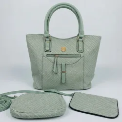 Set de bolso, cartera y monedero (Verde)