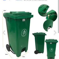 Cesto de basura de 120 litros con pedal 80 usd