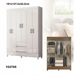 Closet moderno blanco de 3 puertas