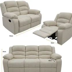 Juego de sala reclinable 321