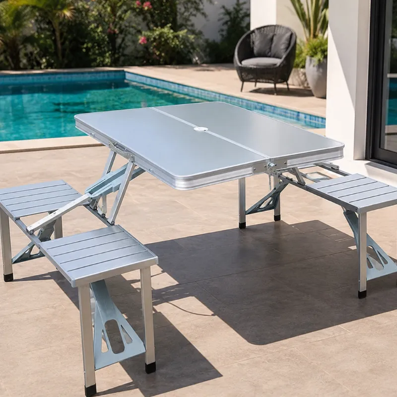 Mesa plegable metálica