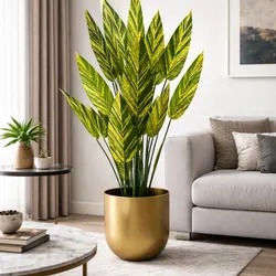 Planta artificial con maceta
