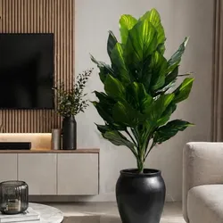 Planta artificial con maceta