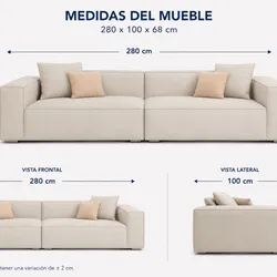Sofá moderno empacado al vacío