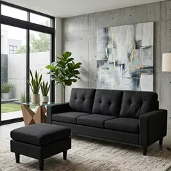 Sofá moderno negro