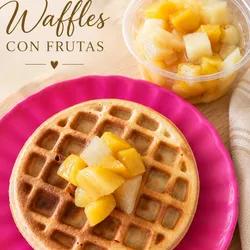 Waffles con frutas