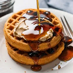 Waffles con miel o sirope