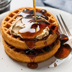 Waffles con sirope