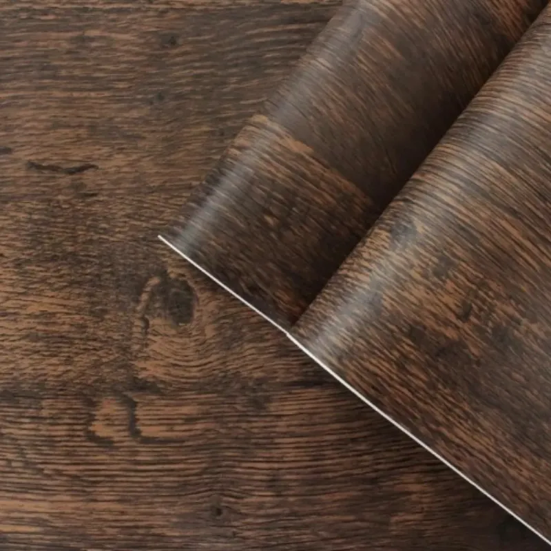 1M x 45CM-Papel tapiz Madera Caoba