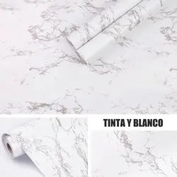 1M x 45Cm-Papel Tapiz Mármol Blanco