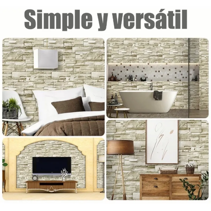1M x 45CM-Papel Tapiz Piedra Jaimanita