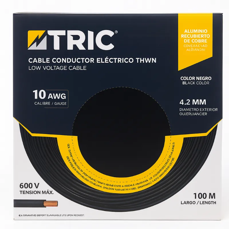 CABLE ELÉCTRICO TH 10 AWG – 100 METROS (COLOR NEGRO)