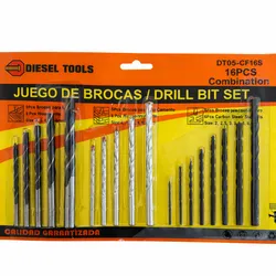 JUEGO DE BROCAS COMBINADO DIESEL TOOLS – 16 PIEZAS