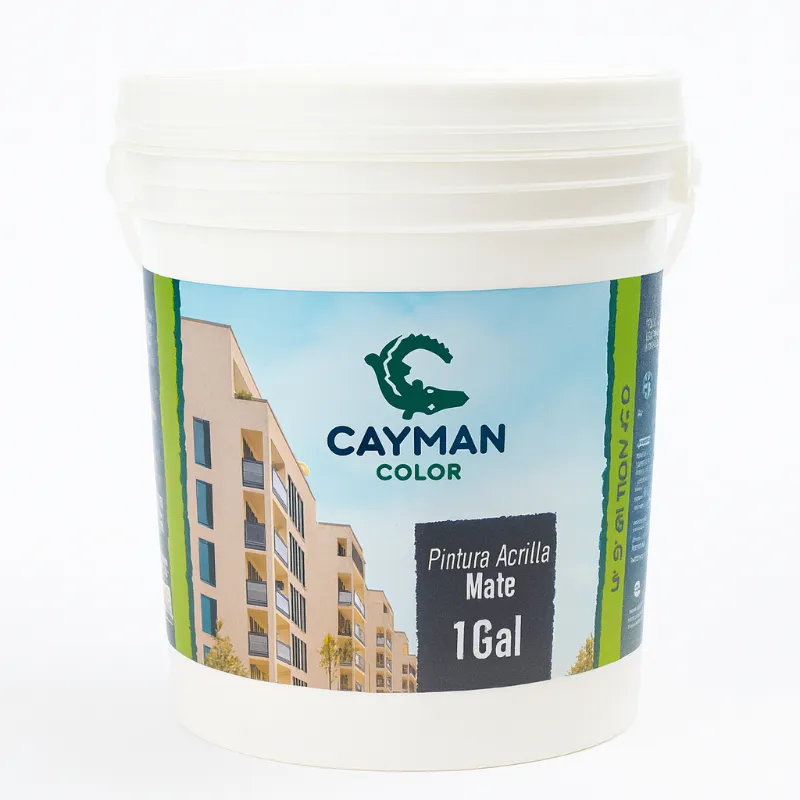 PINTURA ACRÍLICA MATE CAYMAN COLOR – 4 Lt (BLANCO)