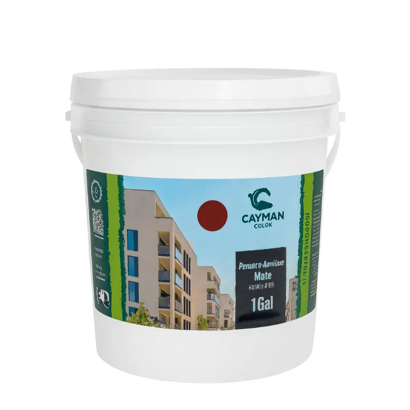 PINTURA ACRÍLICA MATE CAYMAN COLOR - 4 Lt (TERRACOTA)