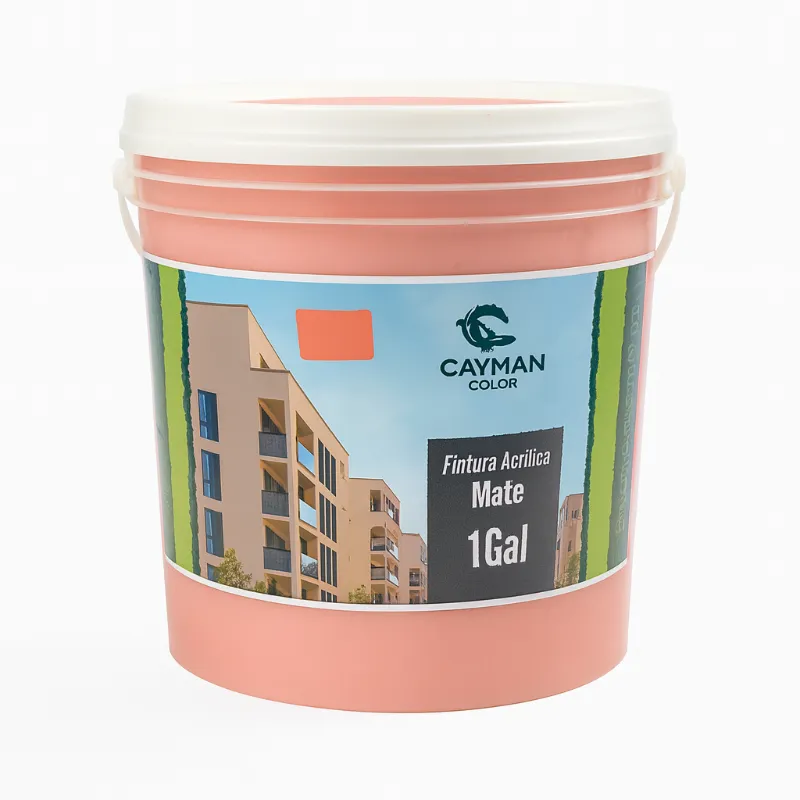 Pintura Acrílica Mate Salmón 4 Litros (CAYMAN COLOR)