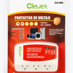 📌 Protector de Voltaje Clever CLK-V008 (120V / 15A / 1800W)