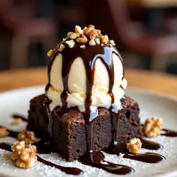 Brownie con Helado