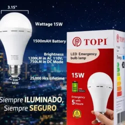 Bombillo recargable 12 w