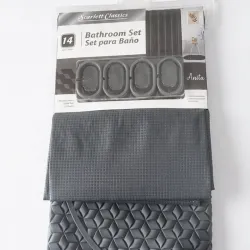 Cortina + alfombra de ducha