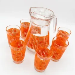 Juego de jarra con decoración