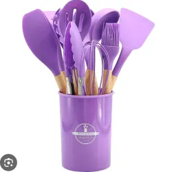 Utensilios de silicona grande morado