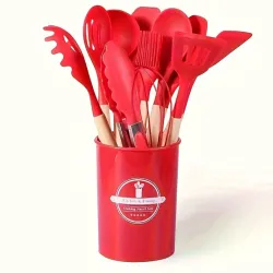 Utensilios de silicona grande rojo